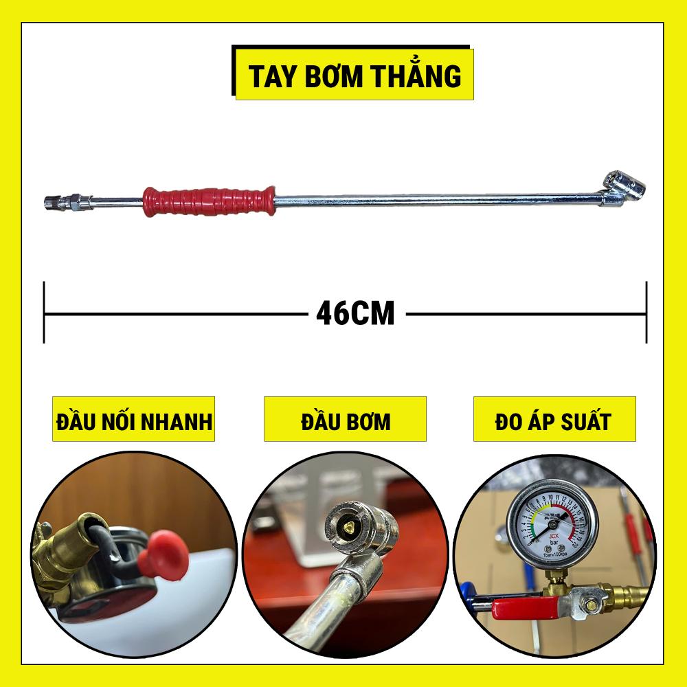 Tay bơm thẳng 46cm ( không đồng hồ ) 