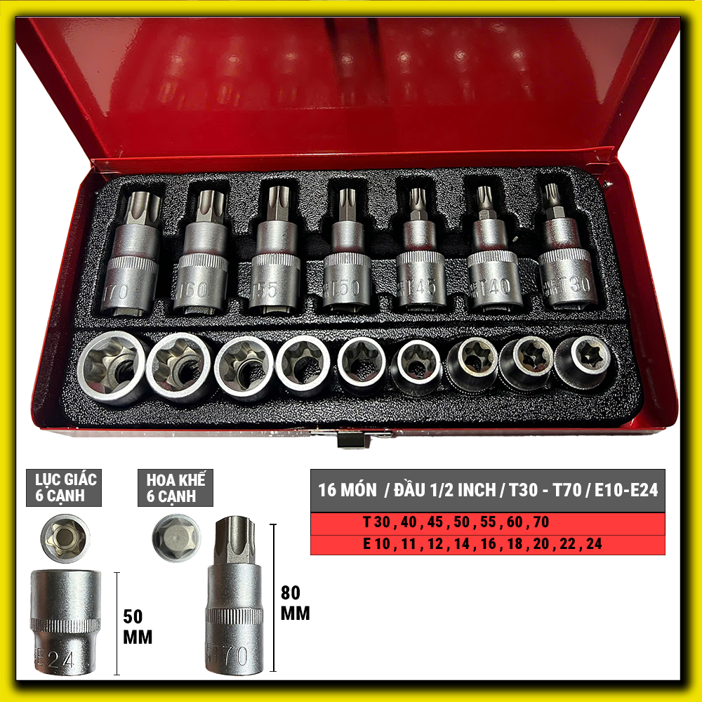 BỘ KHẨU 16 MÓN T30-T70 & E10-E24