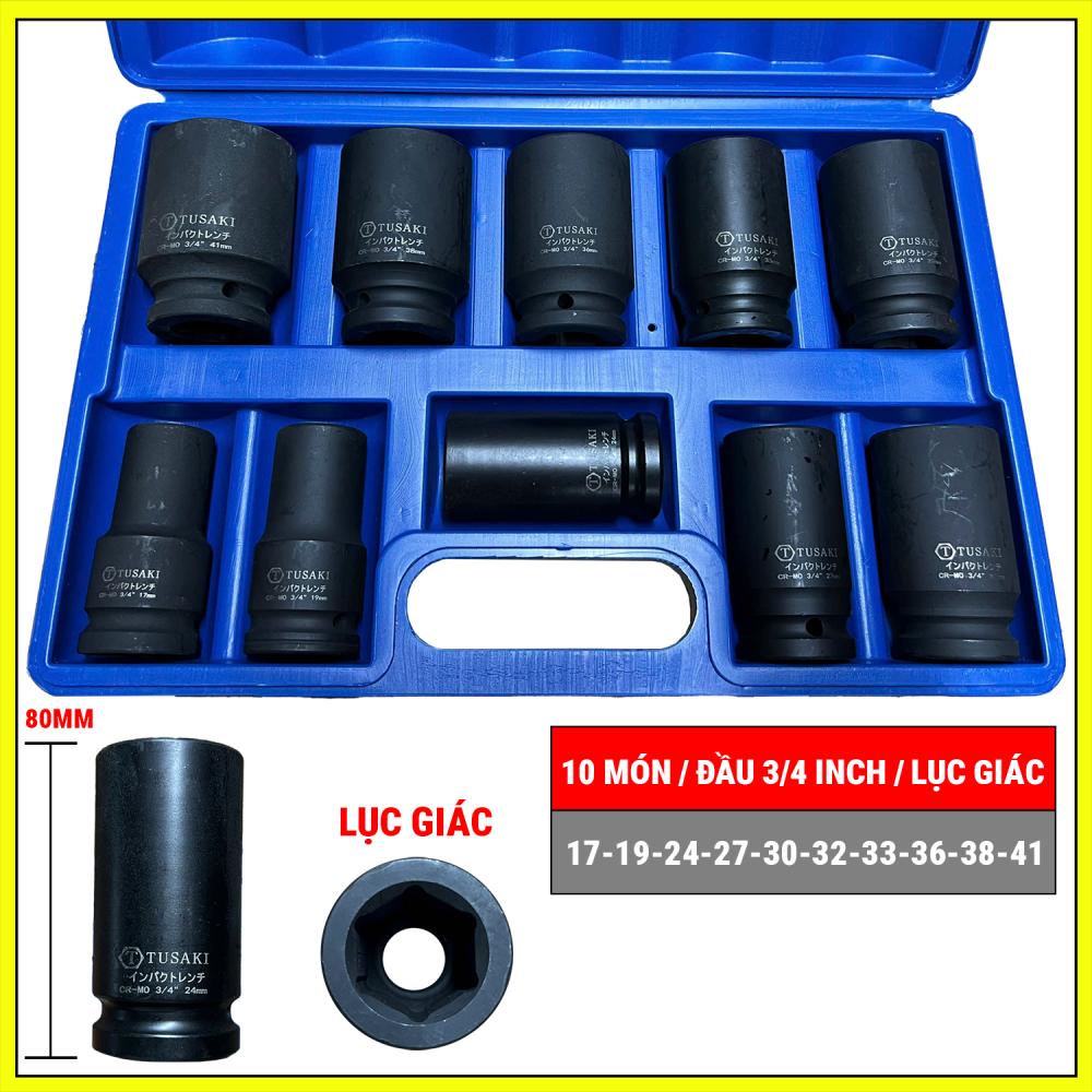 Bộ Đầu Khẩu 3/4 inch 10 Món