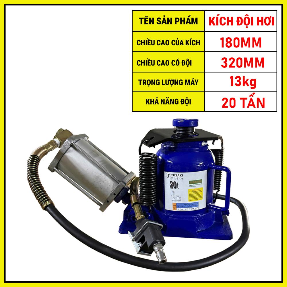 Kích hơi khí nén 20 tấn siêu lùn 