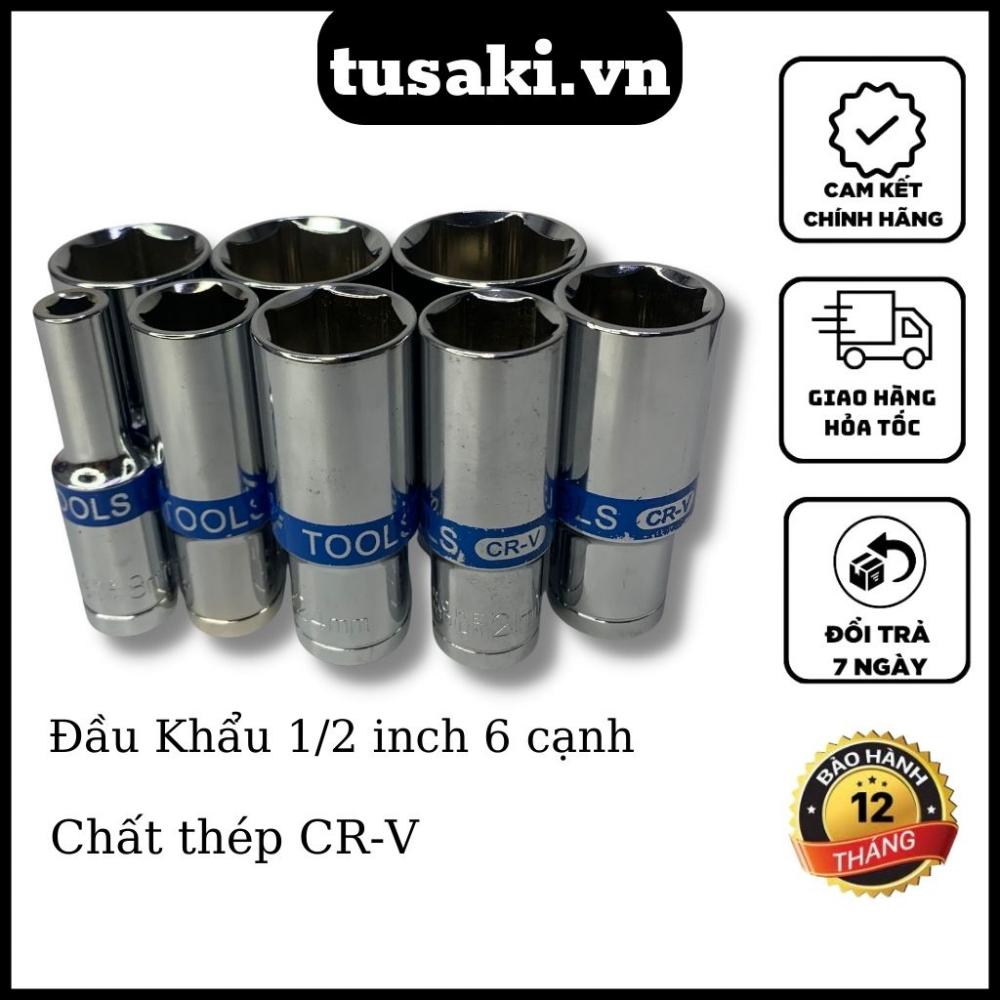 Đầu khẩu 1/2 inch chất thép 6 cạnh