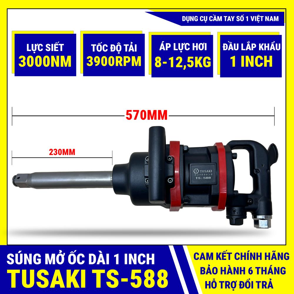 Súng siết bulong dài TUSAKI TS-588 đầu 1inch