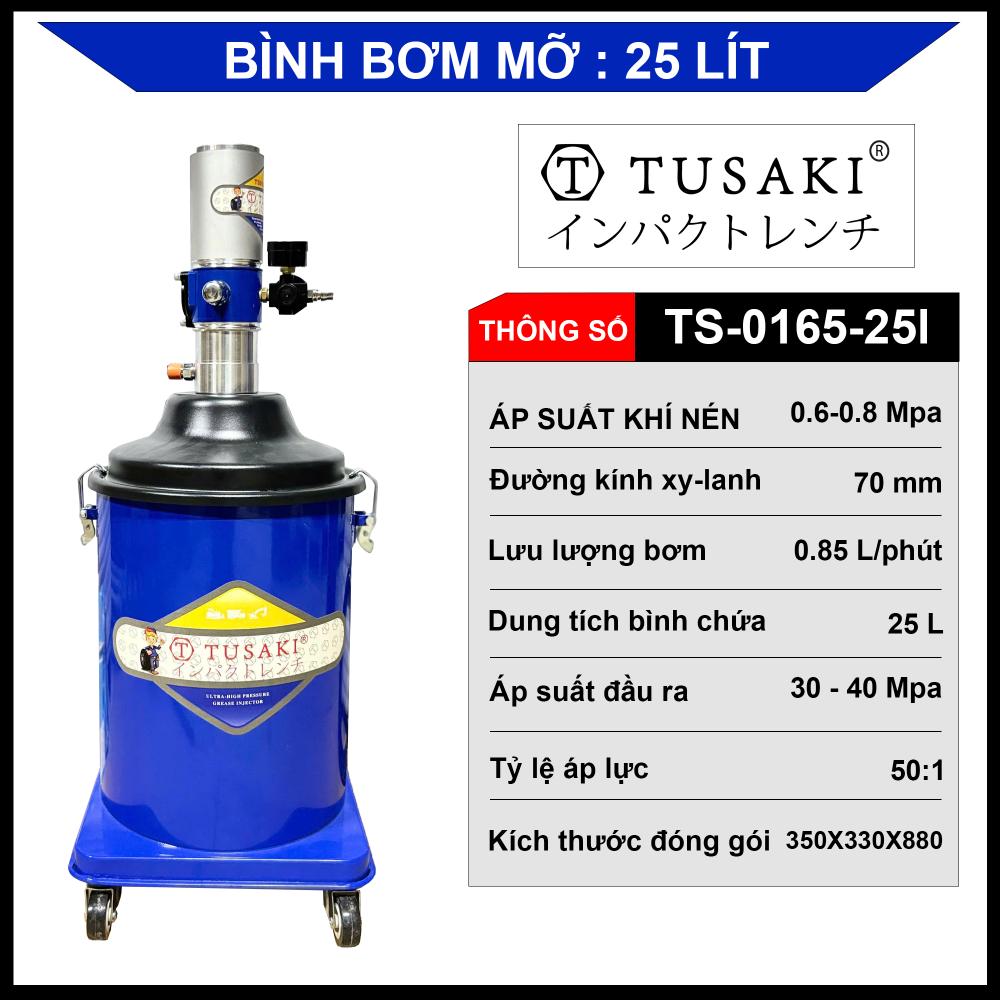 Bình bơm mỡ khí nén 25L TUSAKI