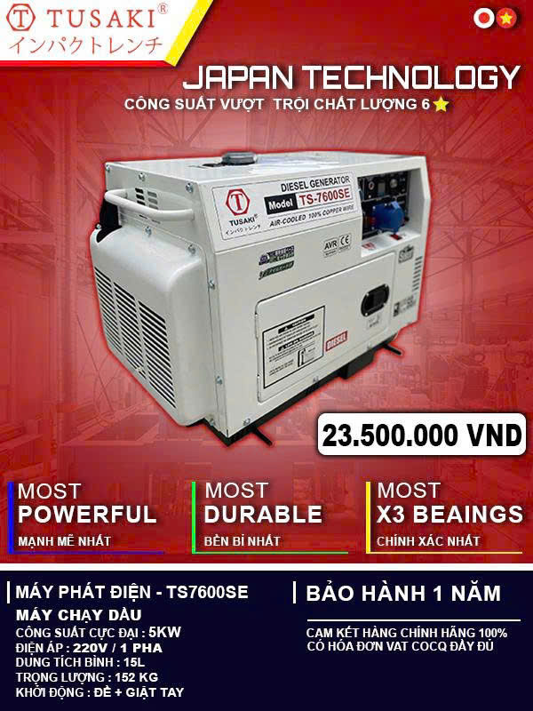 Máy phát điện TS-7600SE