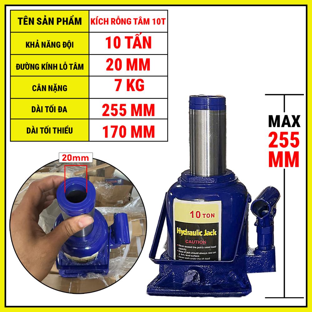 Kích Thủy Lực Rỗng Tâm 10 Tấn 