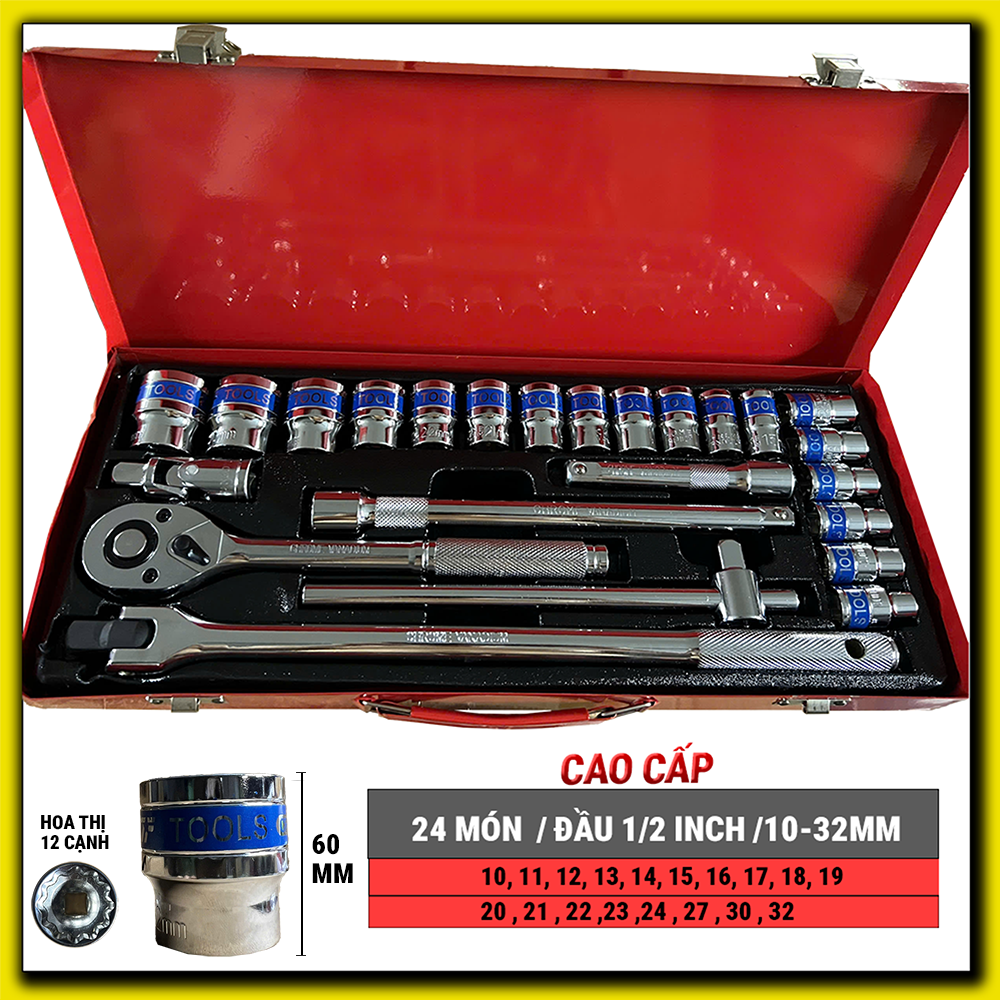 BỘ KHẨU 24 MÓN 10-32MM CAO CẤP