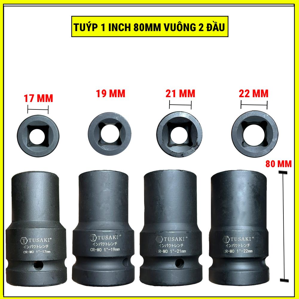 Tuýp 1 inch 80mm vuông 2 đầu