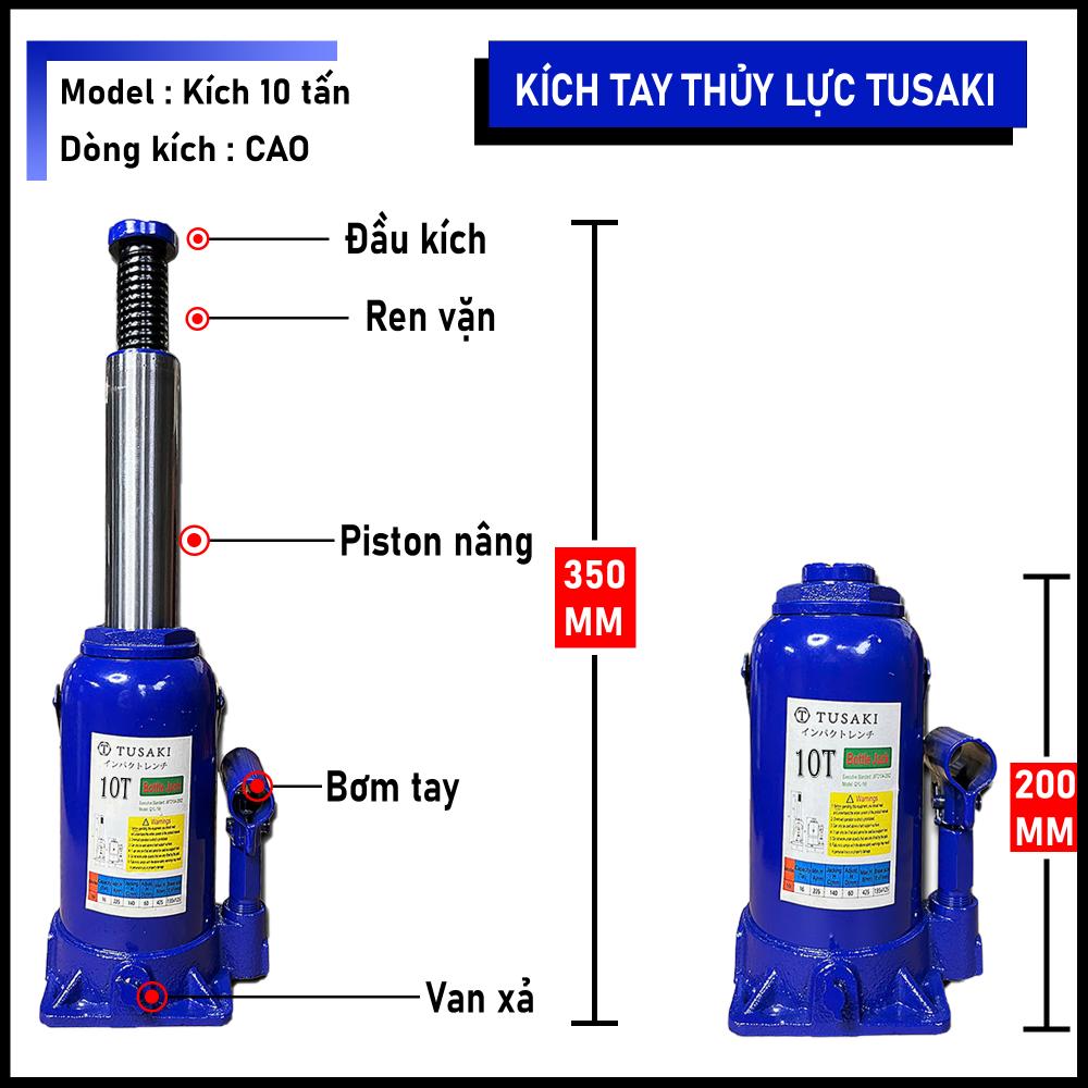Kích tay thủy lực 10 tấn cao 