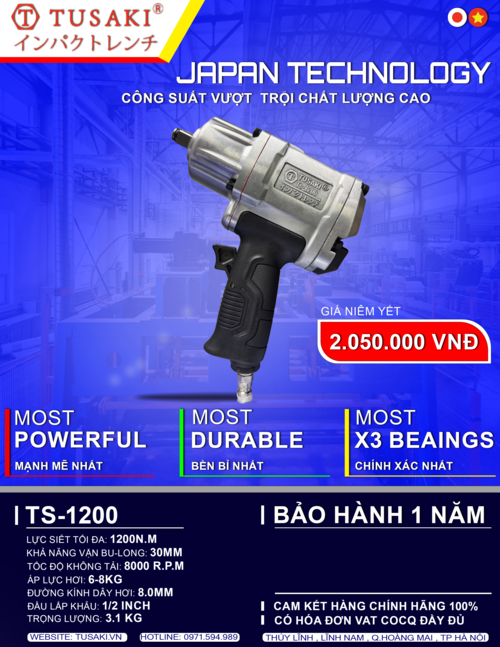 Súng siết Bulong TUSAKI TS-1200