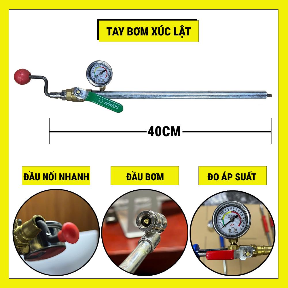 Tay bơm xúc lật 