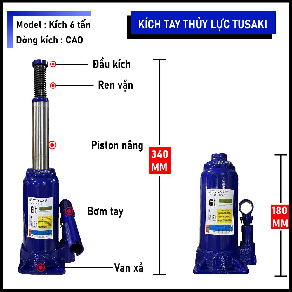 Kích tay thuỷ lực 6 tấn cao