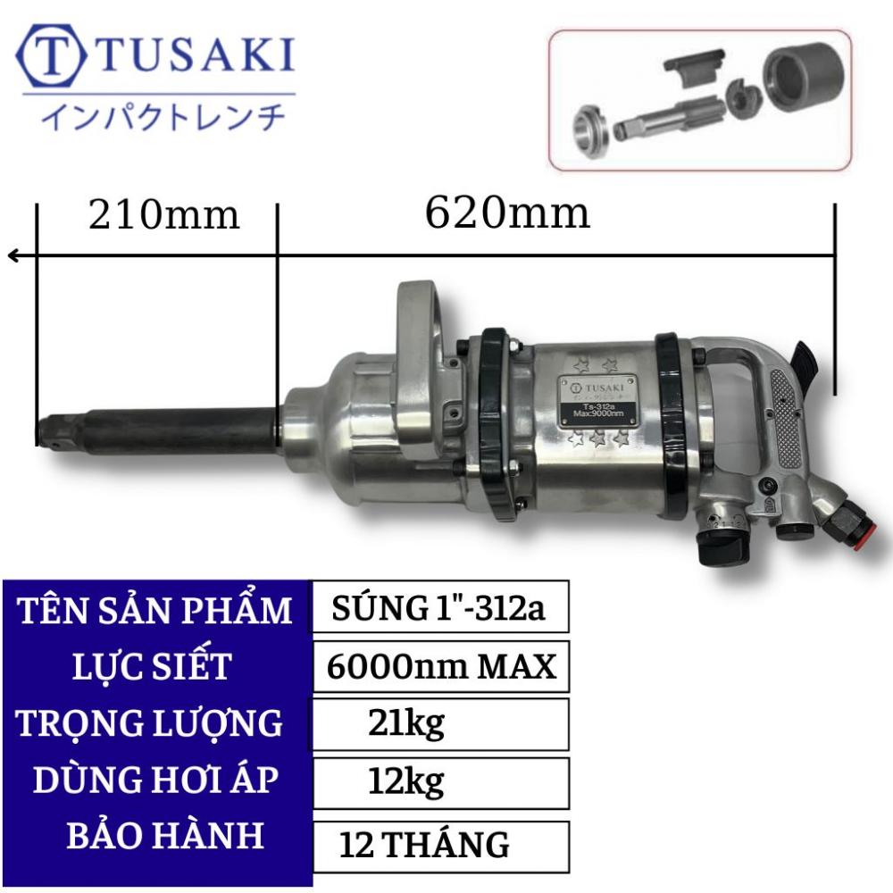 Súng Siết - Mở Bulong Cao Cấp TUSAKI -JAPAN 1inch 312 a dài mở lốp