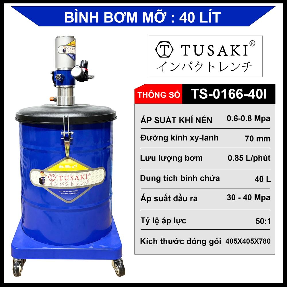 Bình bơm mỡ khí nén 40L TUSAKI