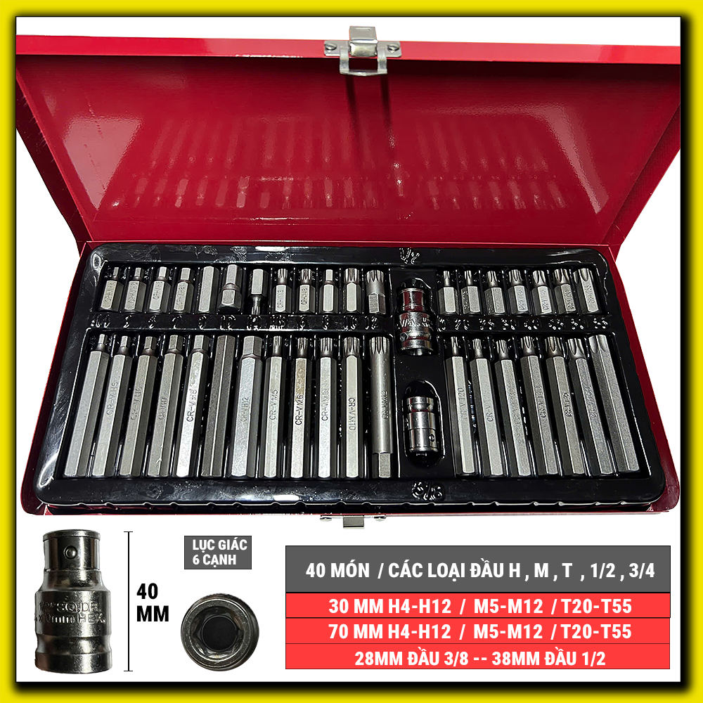 Bộ tip hoa thị 40 chi tiết