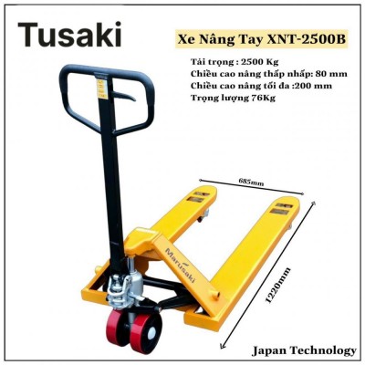 xe nâng tay kích thủy lực 2,5 tấn càng hẹp